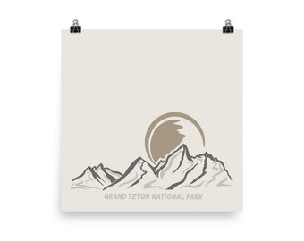 Grand Teton National Park Poster.