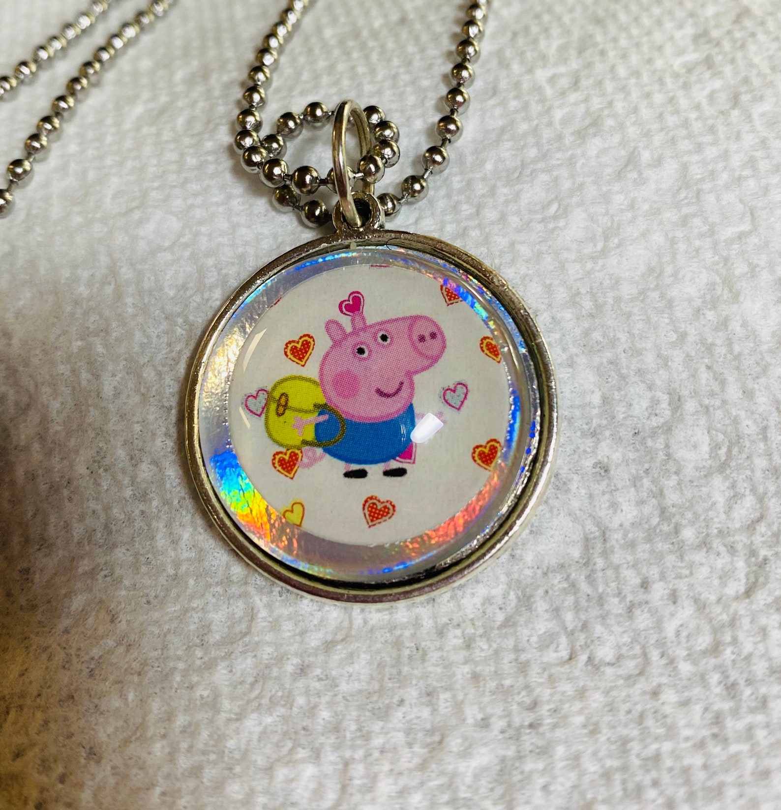 Peppa Pig Peppa Pig Necklace Peppa Pig Jewelry Etsy