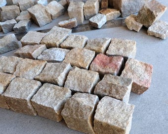 Pietra per mosaico in arenaria naturale | Piastrelle in pietra tagliate a mano | Pietra grezza per mosaici, artigianato | Design per acquari/terrari | 1 libbra