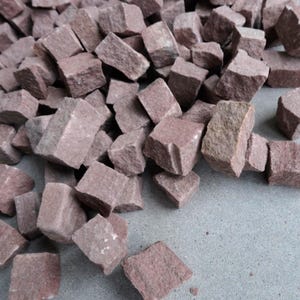 Natural Sandstone Mosaic Stone | Hand Cut Stone Tiles | Raw Stone for Mosaics, Crafts | Aquarium / Terrarium Design | 1 lb