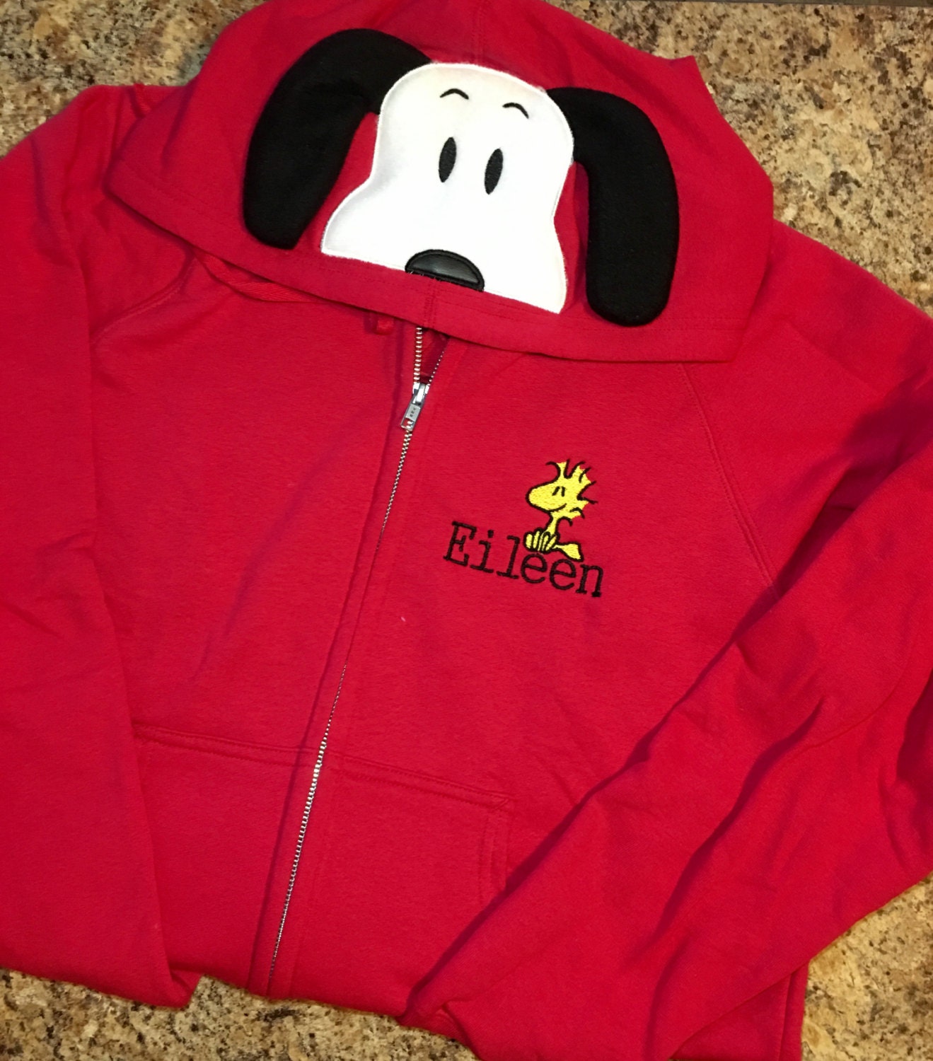 Snoopy Inspired Hoodie Zip Jacket Kids thru Adult Sizes Etsy
