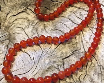 Carnelian Healing Gemstone Necklace  Eases Depression - Vitality