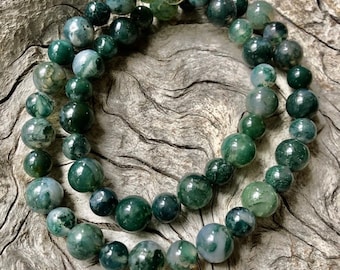 Moss Agate Gemstone Necklace