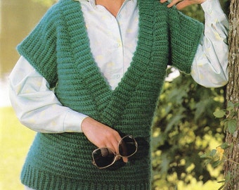 Crochet Sweater Pullover Beginner Easy PATTERN - PDF Download