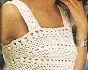 Vintage Crochet Halter Crop Top Pattern Bohemian Halter Crochet  Top Pattern  Digital Download