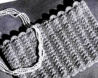 Crochet Bridal purse Sea Shells Pattern  -crochet clutch Circa 1950- PDF Download