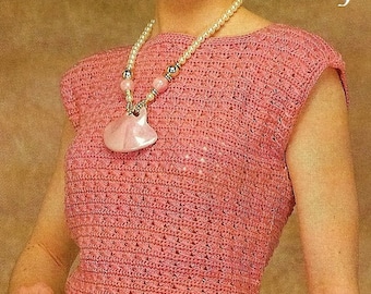 Crochet  Shell Top Pattern, Womens Tops Crochet Pattern, Crochet Summer Top Pattern - Instant download