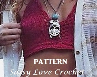 Crochet Brazilian Berry Bikini Top Pattern, Crochet Crop Top PATTERN, Sexy 2016 Summer Trends - PDF Download