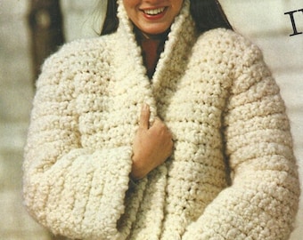 CROCHET Sheep Jacket - Over-sized sweater Coat  Make it in 8 hours- Digital Download
