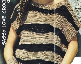Crochet Sweater Easy Fall Crochet Top PATTERN - Instant Download