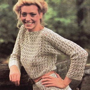 Crochet Pullover Sweater PATTERN, Long Sleeve Crochet PATTERN, Digital Download