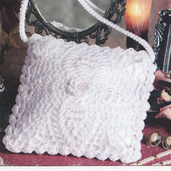 Crochet Bridal Wedding Purse Pattern- Digital Download
