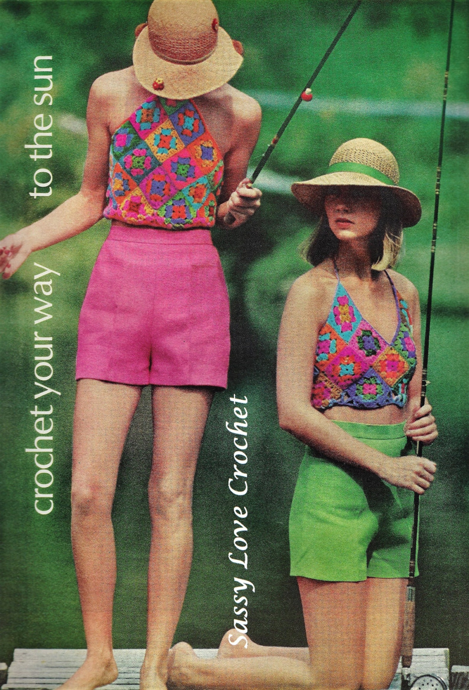 Triangle Halter Top Pattern Crochet Granny Square Triangle and V-neck Halter Tops Pattern, Ladies ...