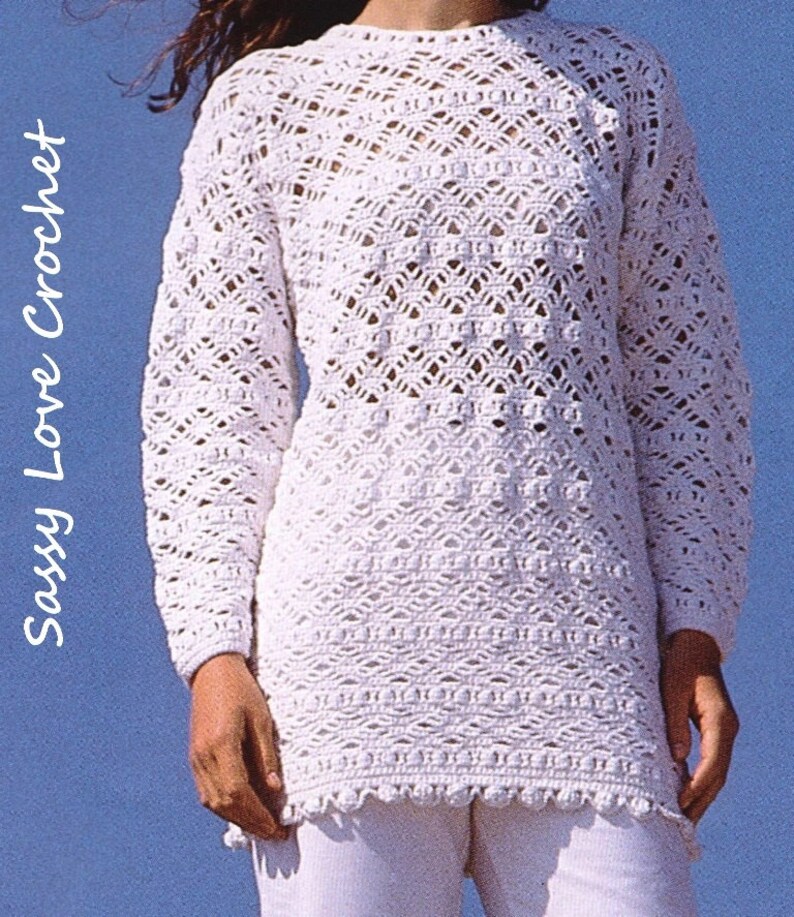 Crochet U.K. Tunic or Crop Top Pattern Crochet Tunic Top - Etsy