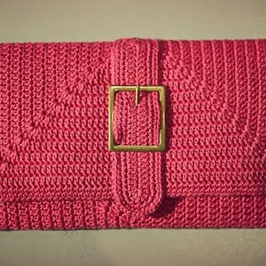 Buckle Clutch Wallet, Crochet Clutch Pattern, Crochet Cell Phone Cozy Pattern - Digital Download