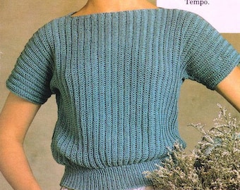 Crochet Summer Sweater Pullover Pattern, Crochet Top PATTERN, Womens Sweater Pattern -  PDF Download