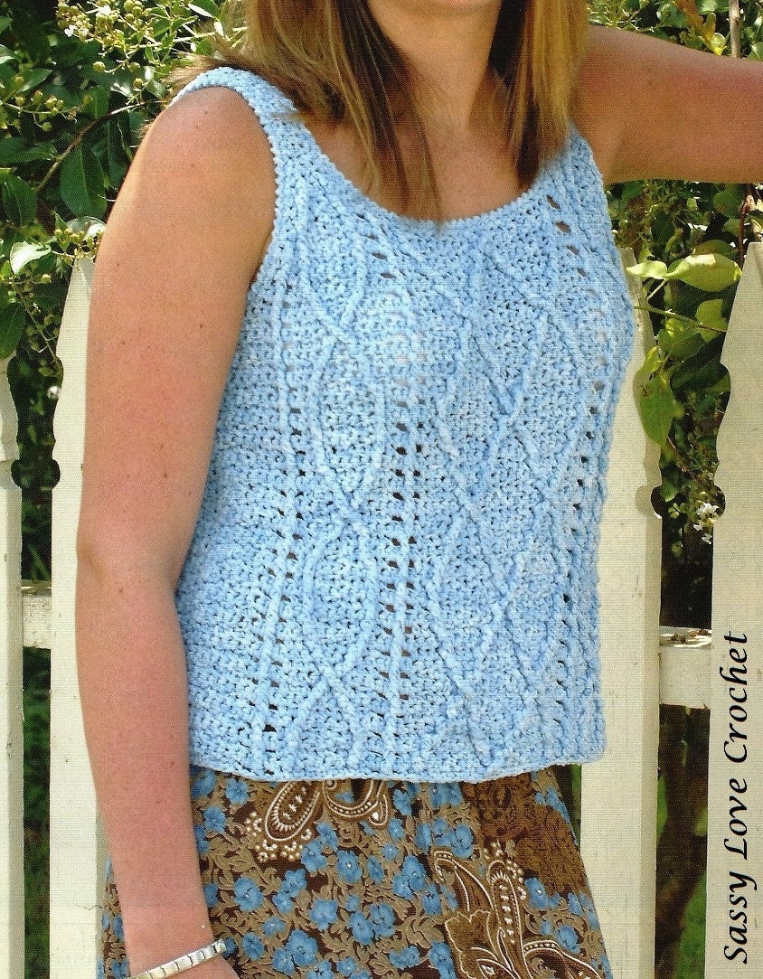 Crochet Summer Top Pattern Crochet Vest Pattern Womens | Etsy