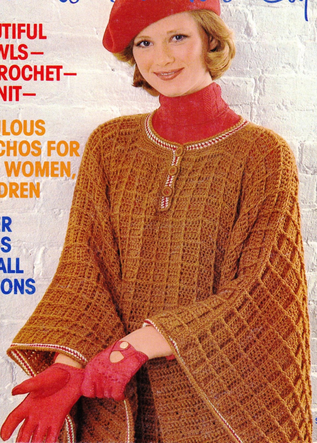 Crochet Poncho Wrap Shawl Pattern, PDF Download - Etsy