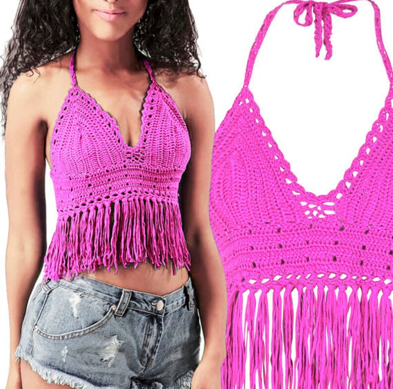 hot pink halter top