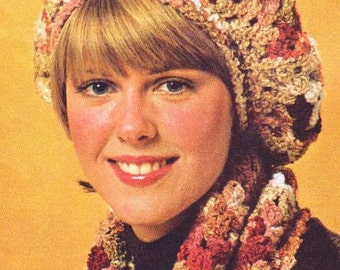 Crochet Bereat & Scarf Pattern Sienna Beret and Scarf Pattern  -PDF Download