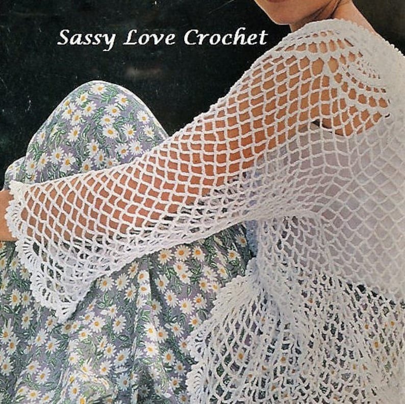 Crochet Lace Cover-up PATTERN Ladies Womens Brides Weddings - Etsy