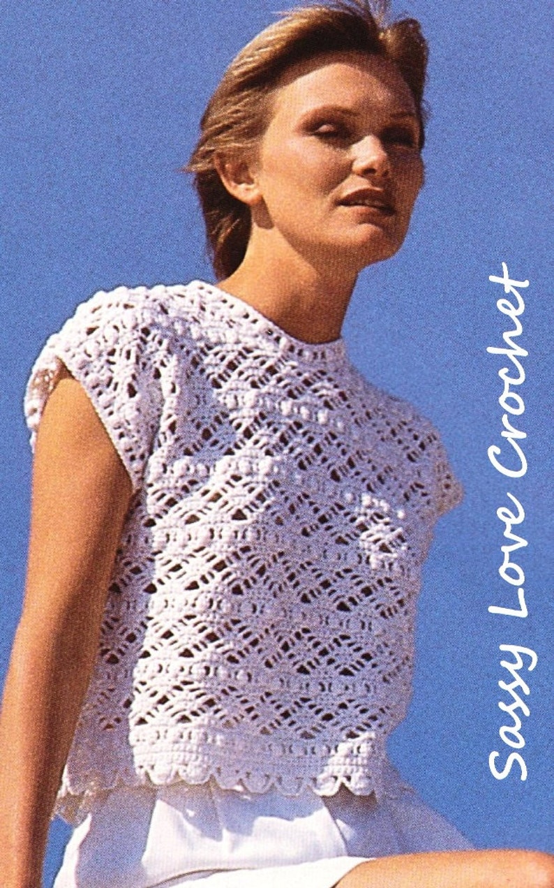 Crochet U.K. Tunic or Crop Top Pattern Crochet Tunic Top - Etsy