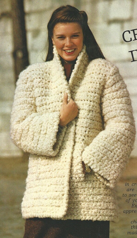 CROCHET Sheep Jacket Over sized Sweater Coat Make It in 8 Hours Digital Download Etsy Canada