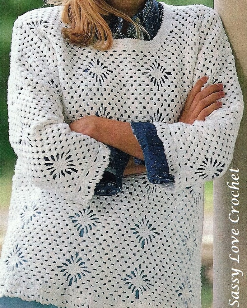 Crochet Summer Spiderweb Sweater Pattern Crochet Top Pattern Etsy UK