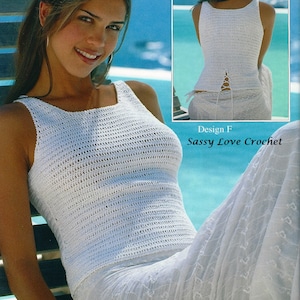 Crochet U.K. Tank Top Pattern, Women, Ladies,  Summer Top, Halter Top - Crochet Top PATTERN-  Digital Download-U.K. Version
