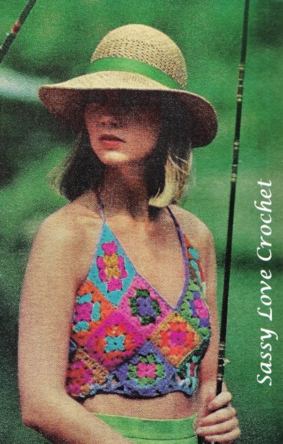 Crochet Granny Square Triangle and V-neck Halter Tops