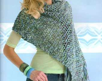 Crochet Quick & Easy Shawl Wrap Beginner Pattern - Digital Download