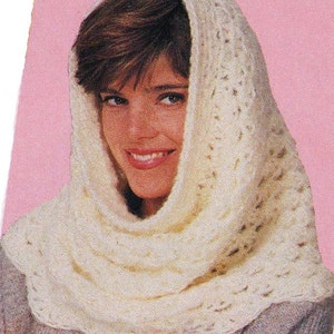 Crochet Scallop Scarf Cowl Pattern - Ladies, Womens Scarf Pattern -  Lady Diana Cowl Pattern -  PDF Download