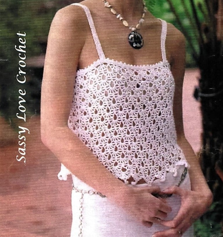Beaded cheap crochet top