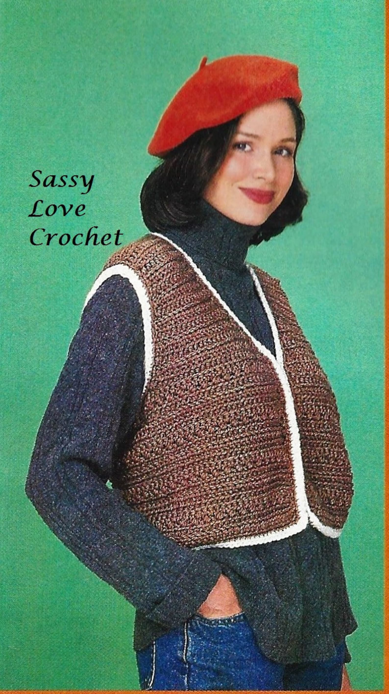 CROCHET Vest Jacket Pattern Oversized Sweater Vest Pattern Etsy