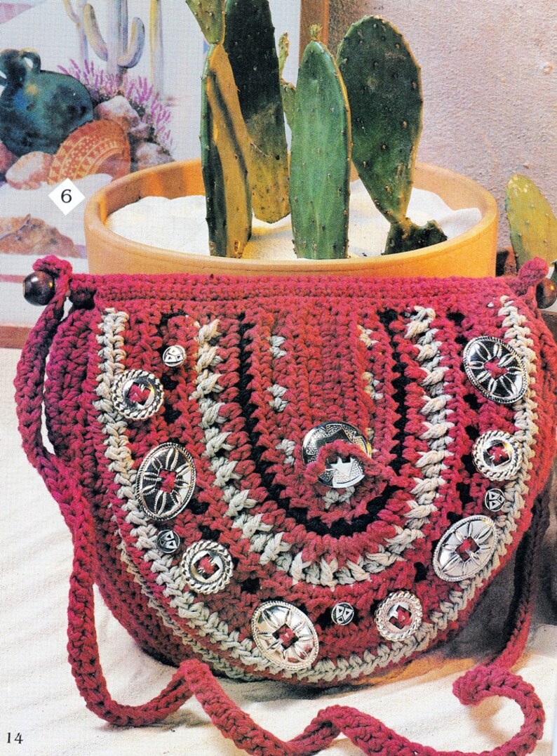 Crochet Frontier Western Saddle Bag Purse Pattern Digital Etsy