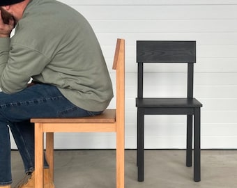 Minimalist Modern Wood Dining Chair | Customizable Finish
