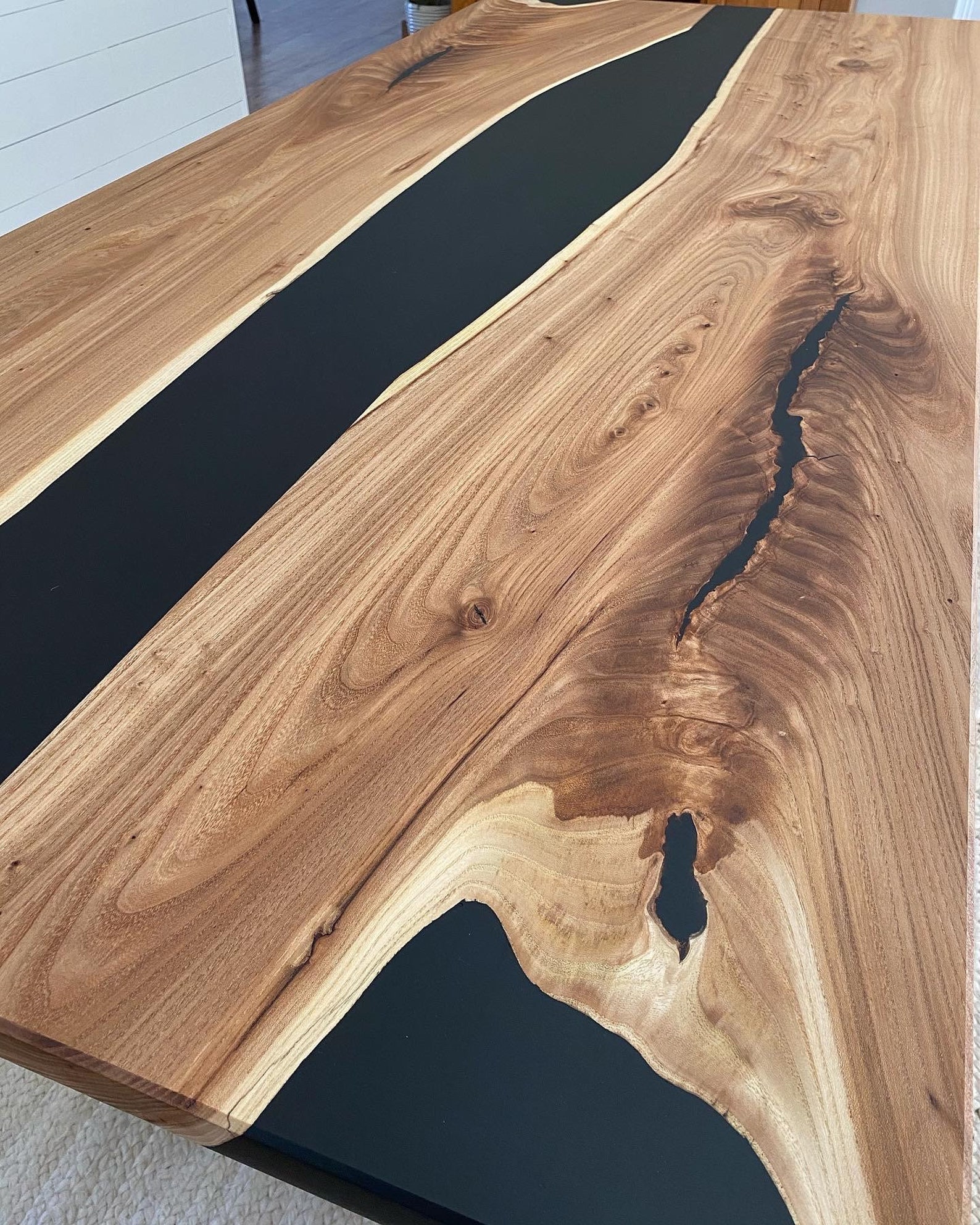 Epoxy River Table Resin Table Elm River Table Elm Resin Etsy