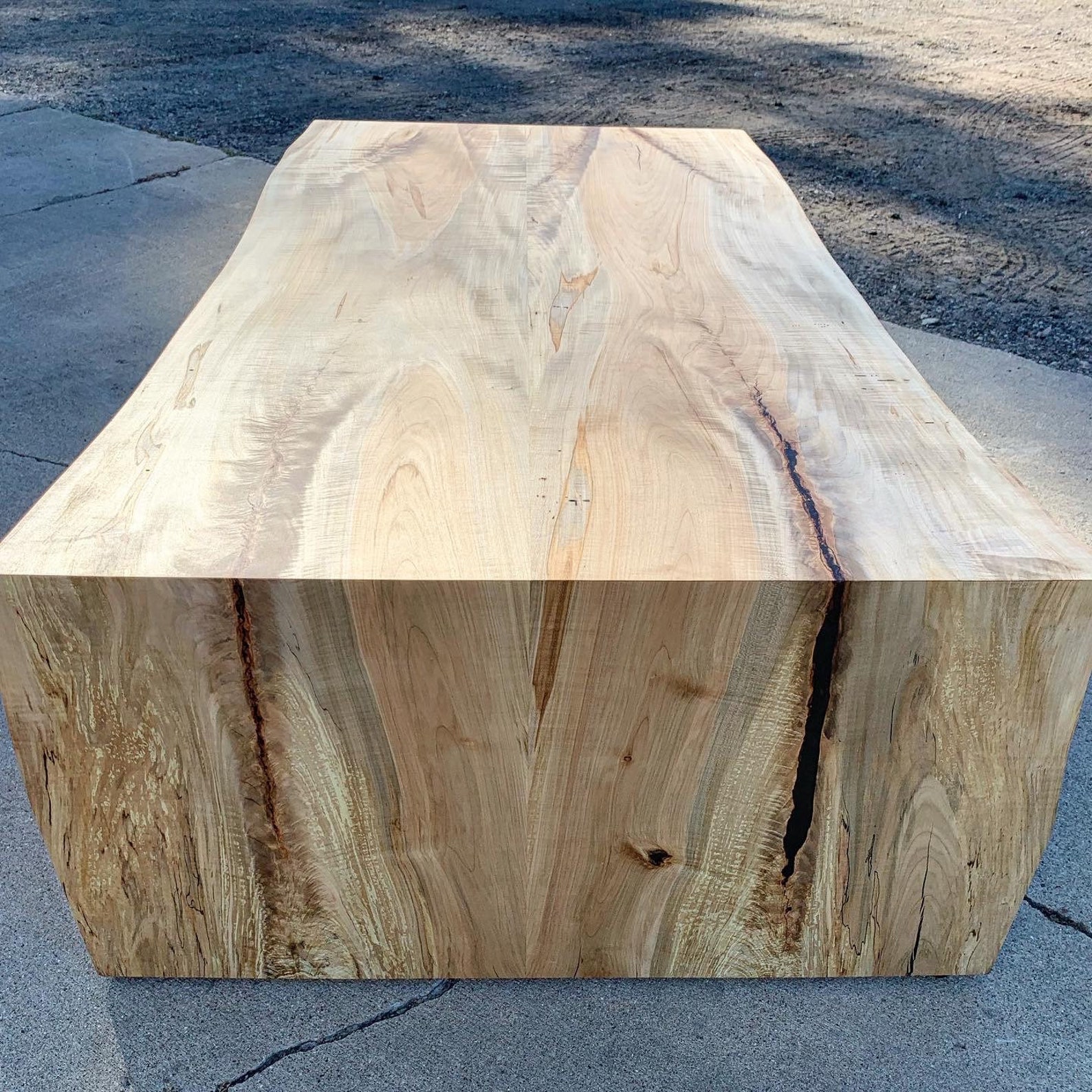 Live Edge Coffee Table Waterfall Coffee Table Modern Etsy