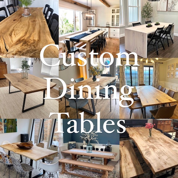 Live Edge Dining Tables | Custom Dining Tables | Bespoke Furniture | Custom Made | Hardwood Furniture