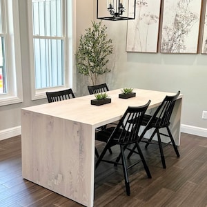 Modern Dining Table | Oak Dining Table | Waterfall Dining Table | Kitchen Table | White Dining Table | Black Dining Table