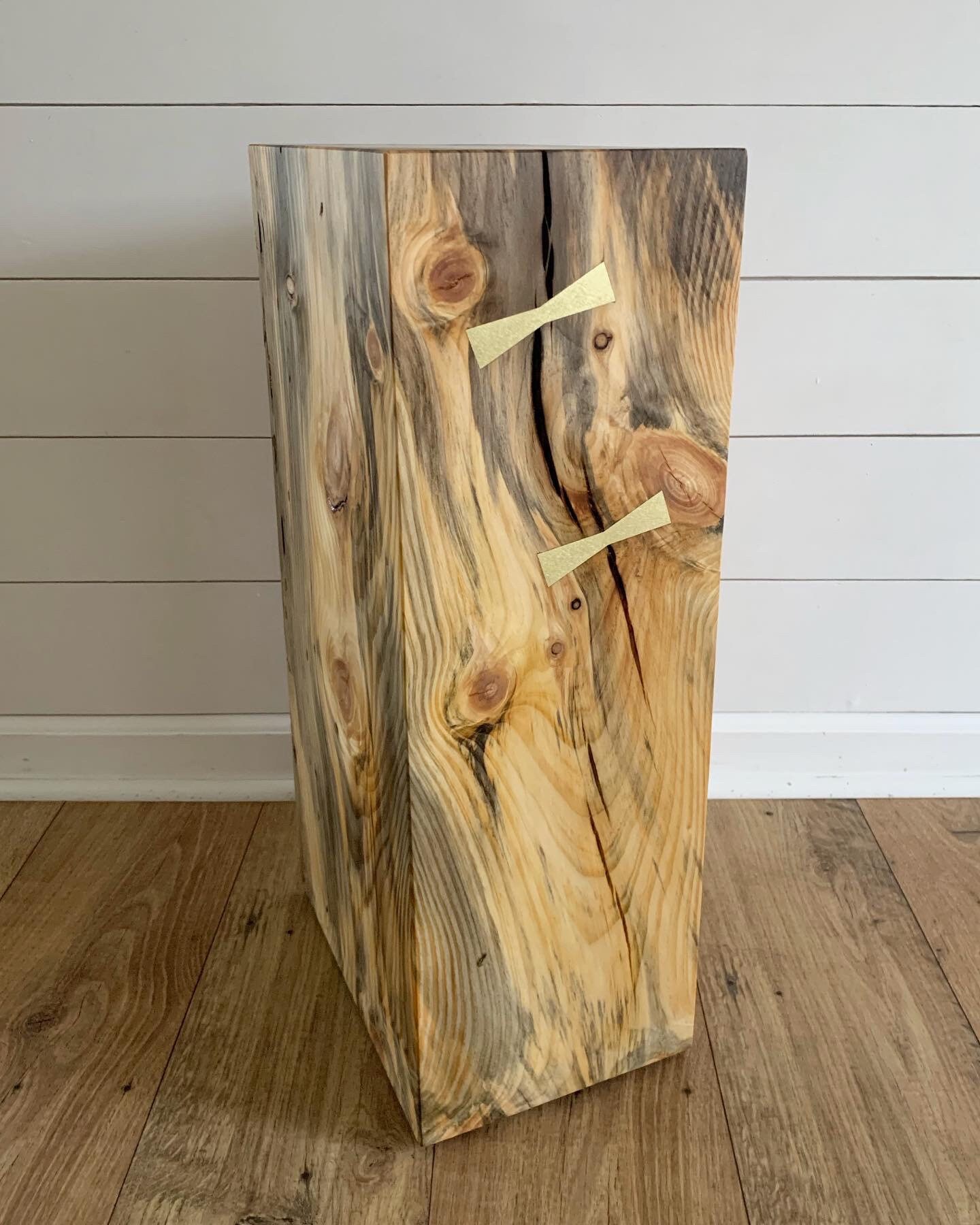 Wooden Cube End Table | Wood Chunk Table - Etsy