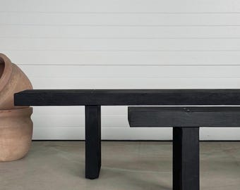Rustic Modern Bench | Shou Sugi Ban | Yakisugi | Chunky Bench