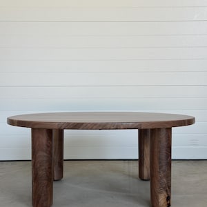 Walnut Coffee Table | Round Coffee Table | Circle Table | Walnut Table