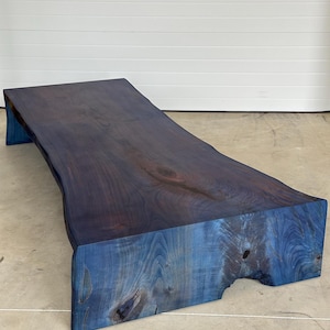 Live Edge Waterfall Coffee Table | Large Coffee Table | Natural Edge Coffee Table