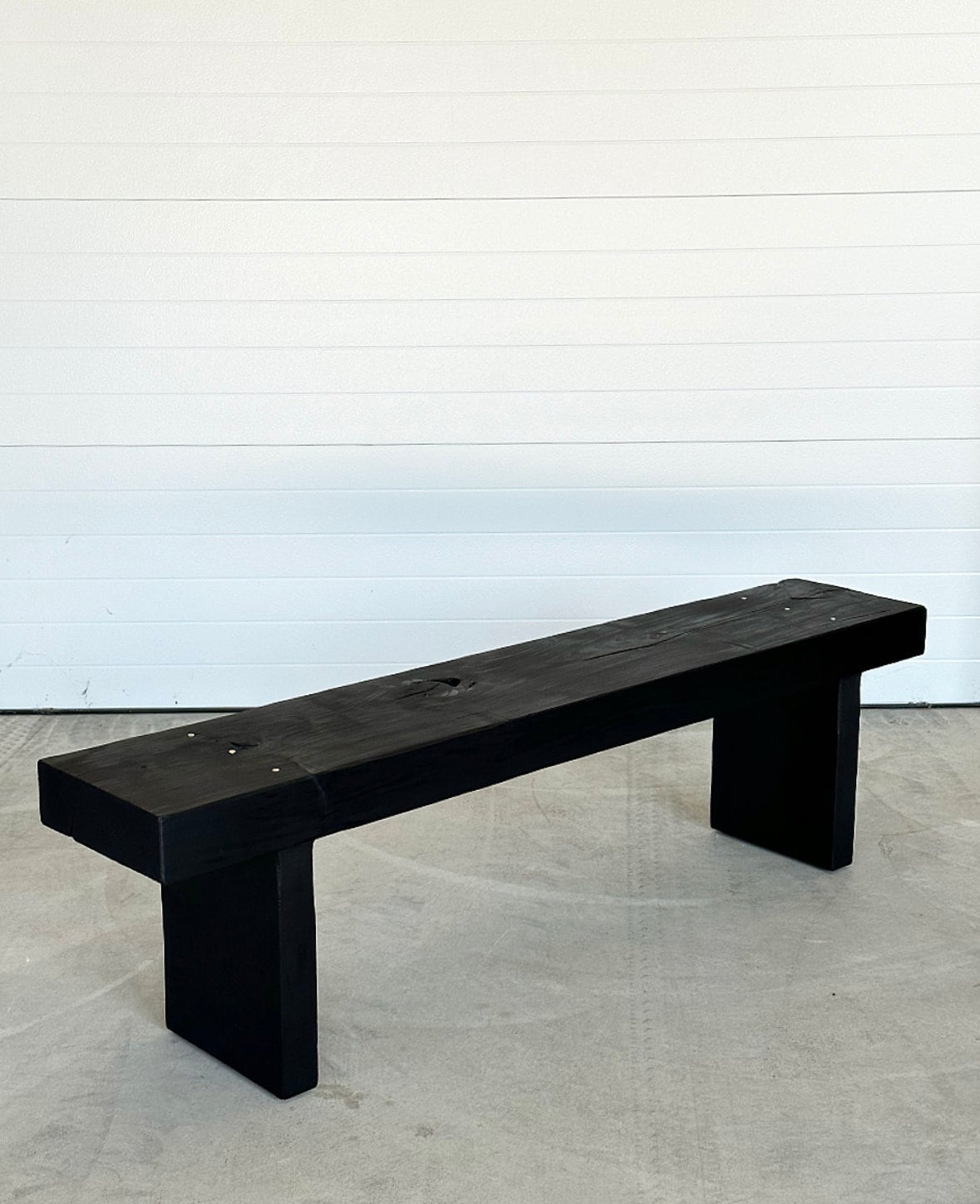 Rustic Modern Bench | Shou Sugi Ban | Yakisugi | Chunky Bench