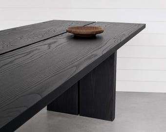 Re-Design | Modern Dining Table | Black Dining Table | Hardwood Dining Table | Open-Joint Dining Table