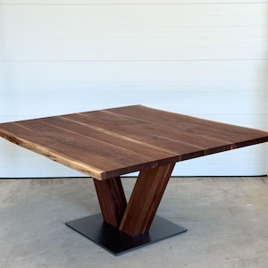 Walnut Dining Table | Square Dining Table | Hardwood Table | Live Edge Dining Table | Oak Table | Custom Table
