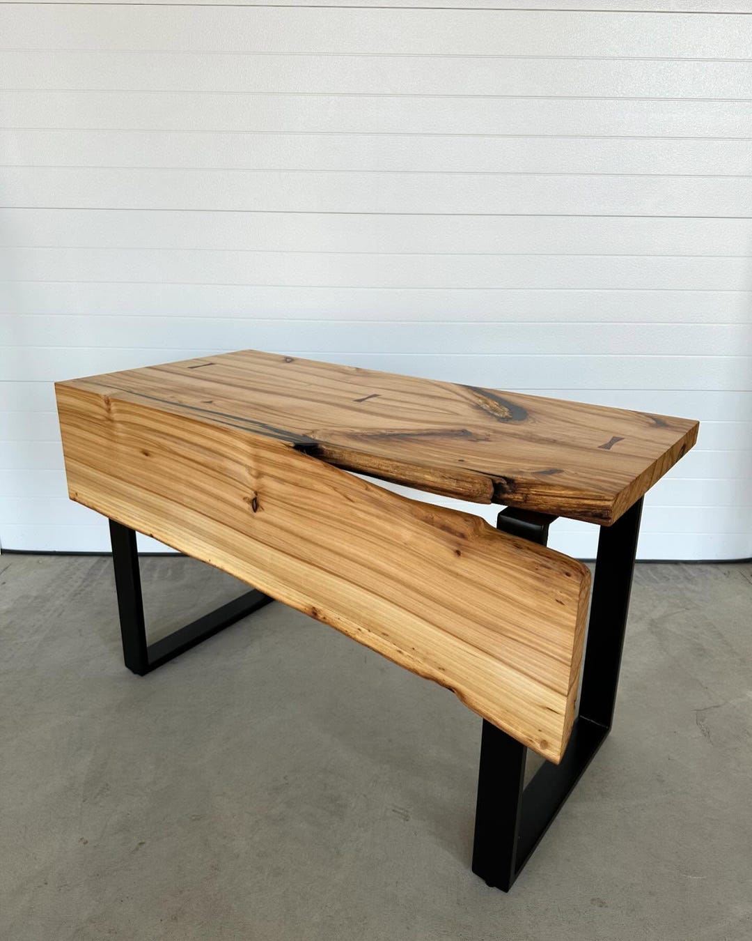 Live Edge Desk | Elm Desk | Office Furniture | Custom Desk - Etsy