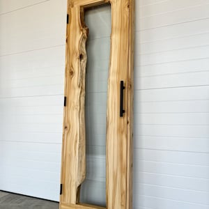 Cedar Sauna Door | Custom Door | Live Edge Sauna Door | Glass Sauna Door