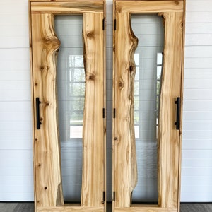 Sauna Door | Custom Door | Live Edge Sauna Door | Glass Sauna Door